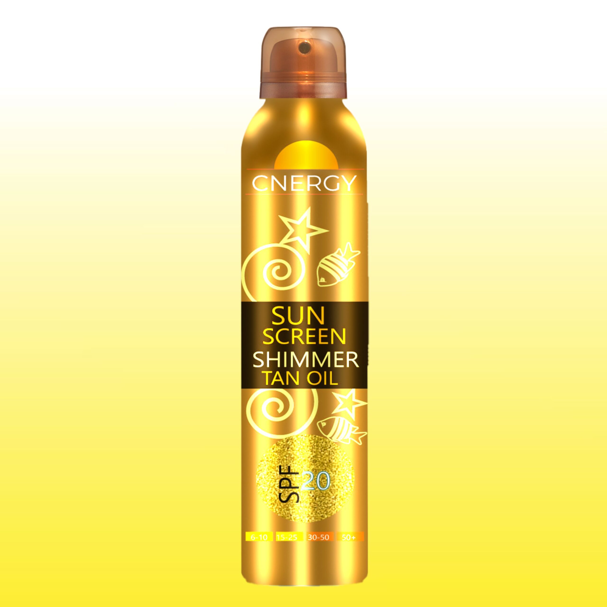 Cnergy Sun Screen Shimmer Tan Oil SPF20