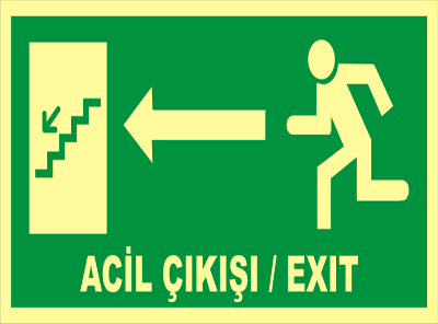 Sola Merdiven Koşan Adam